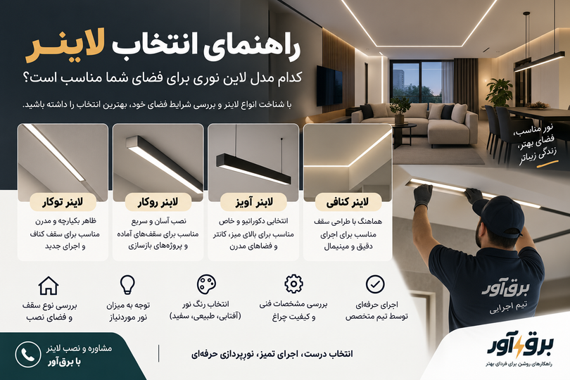 انواع لاینر یا لاین نوری